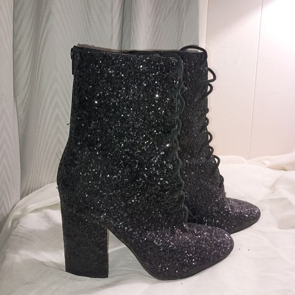 YRU Meteor Black Glitter Boots - Picture 7 of 7